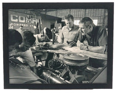 Framed Cobra Phil Remington and Ken Miles Sebring 1964 Reproduction - 11x8.5