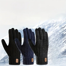 Winter gloves Touch screen Elastic Thermal knit Lining Warm Gloves Cold weather