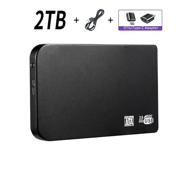 Disque Dur Externe SSD Portable 2 To Windows/ Mac/ Linux