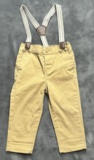 Osh Kosh Baby B'Gosh Infant Cuffed Chinos/Pants w/Suspenders 12 MONTHS