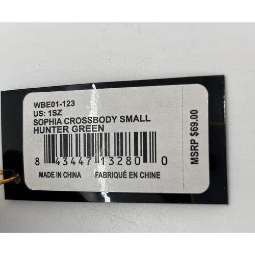 Neu mit Etikett Bebe Sophia Umhängetasche klein kompakt veganes Kunstleder jagdgrün 69 $ - Bild 7 von 8