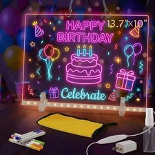17" Led Drawing Board with 7 Colors,Light Up Cosmody 17  , White