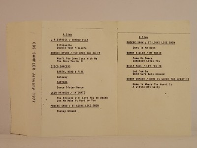 L.A. EXPRESS / RONNIE DYSON CBS SAMPLER JANUARY 1977 (71) 16 Track Audio Cassett