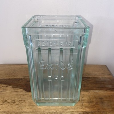 Vintage Exide DHG Empty Battery Jar 383F 8  Tall Great Condition
