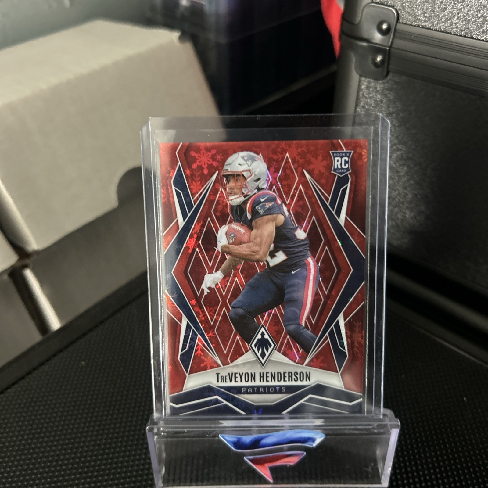 2025 Panini Phoenix - Rookies TreVeyon Henderson #187 Red Winter 370/399 (RC)