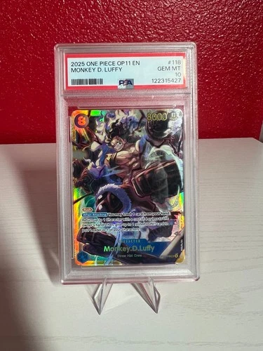 PSA 10 Monkey D. Luffy OP11-118 One Piece Card Game 2025 GEM MINT #118