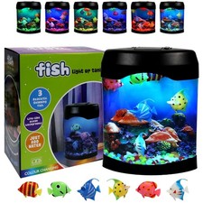 Realistic Fish Tank Night Light - USB Powered LED Aquarium