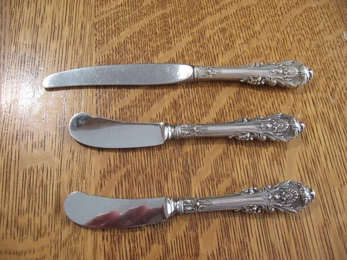 lot of 3  Wallace Sir Christopher Sterling Handled knife & Butter Knives