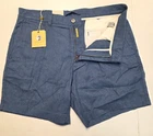 $78 New DUCK HEAD Gold School FLORAL Shorts 7" Men 36 LARGE L Blue LINEN Cotton
