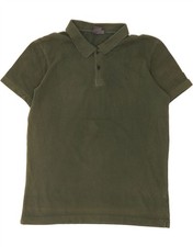 CALVIN KLEIN Mens Polo Shirt IT 50 Medium Green Cotton BT05