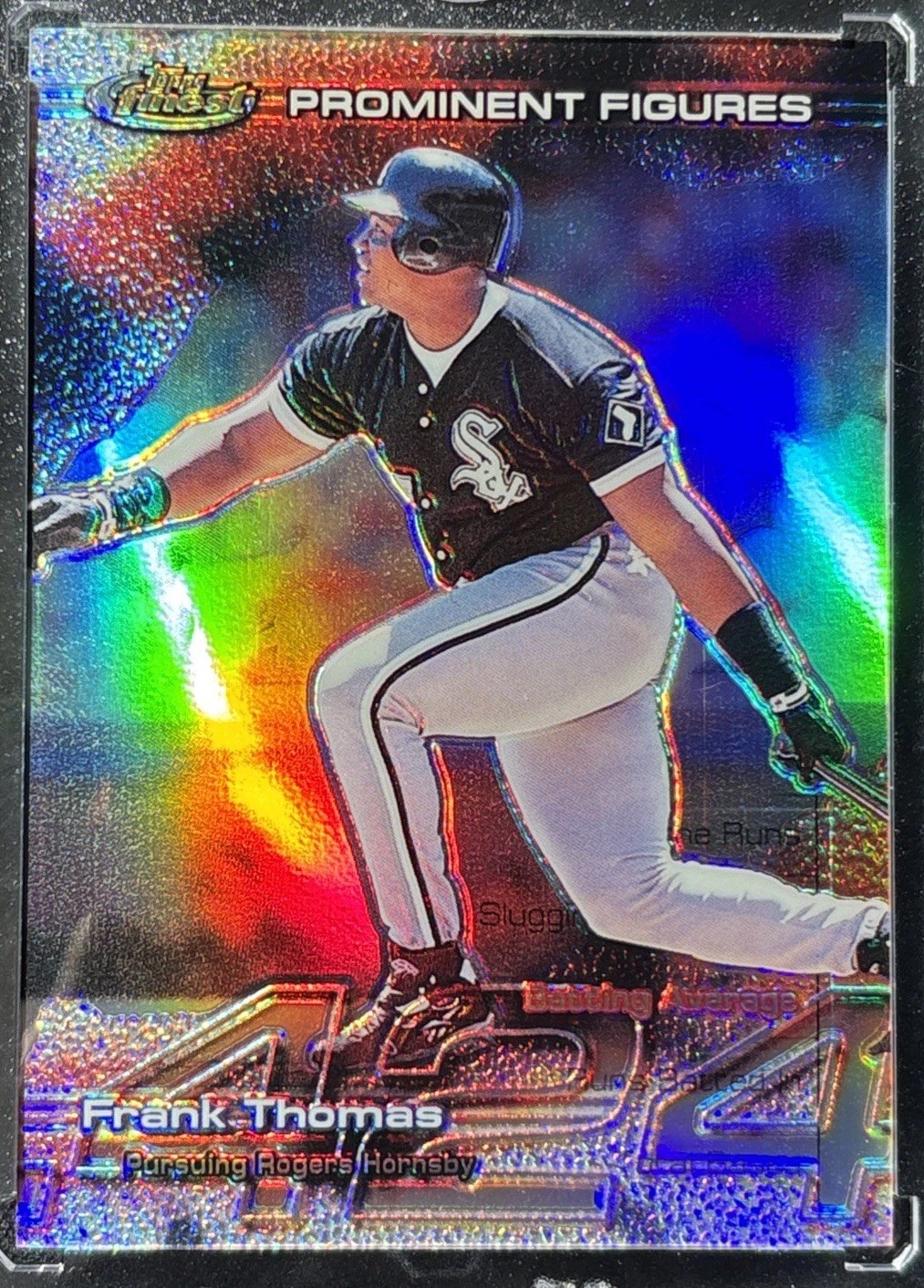 1999 Topps Finest “Prominent Figures” Frank Thomas /424 **90s Refractor Insert**