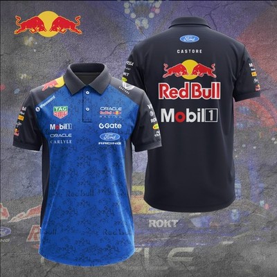 2026 Max Verstappen Formula 1 Redbull 3D Polyester Polo Shirt