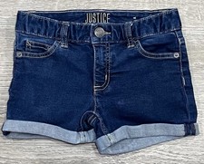 Justice Jean Shorts Girls Size 12 Slim Denim Summer Spring Vacation