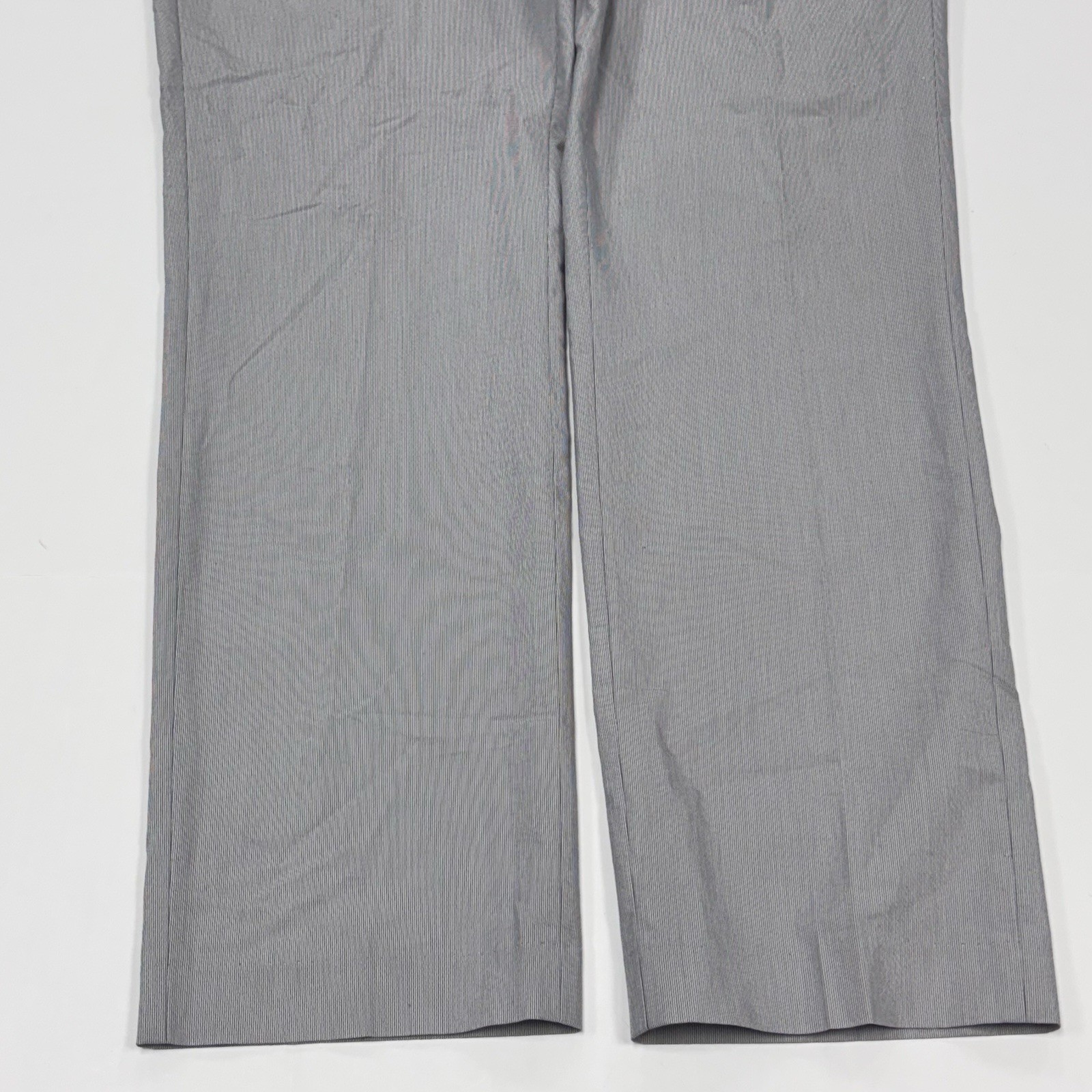 Calvin Klein Slim Fit Chino Dress Pants Men 34/32 Gray Thin Stripe Flat Front  thumbnail 2