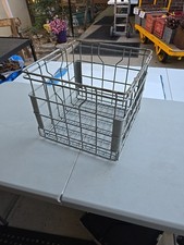 Vintage Metal Wire Packet Dairy Milk Crate Basket