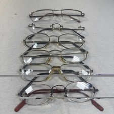 Lot of 6 - Women  s Assorted Eyeglasses Optical Frames Sliver, Red, Gold, Black