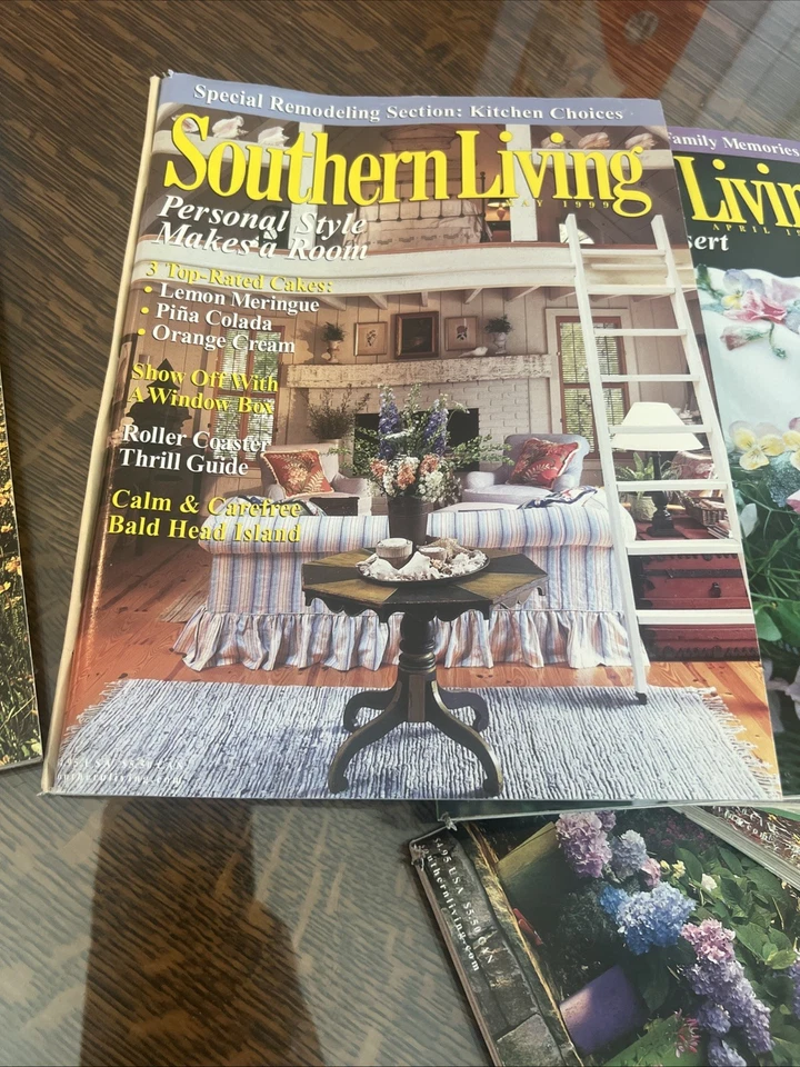 Southern Living Magazines Lot of 7 1999 Recipes House Plans Decorating Travel Foto 3 de 4