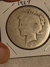 1927- Peace Silver Dollar 90% Silver Ungraded Raw Coin