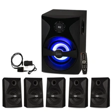 Acoustic Audio Bluetooth 5.1 Speaker System with Sub Light & FM Home Theater Set