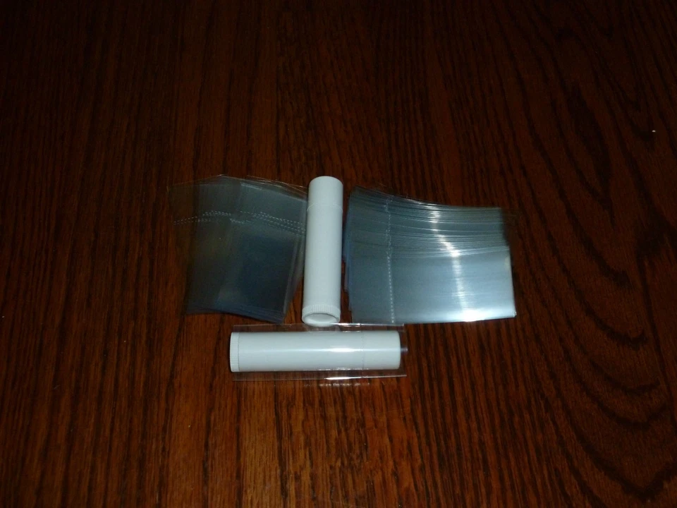 200 Clear SHRINK WRAP BANDS for lip balm (Chapstick) tubes - safety seals