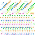 100 Pcs Star Highlighters Bulk 5-in-1 Colorful Watercolor Highlighter Pens As.