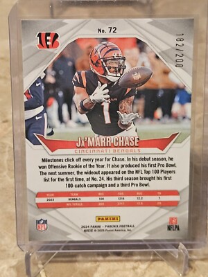 2024 Panini Phoenix Ja'Marr Chase #/200 No. 72 Pulsar Parallel | eBay