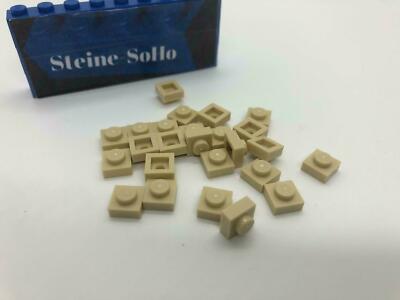 Lego (c) 25x 1x1 Platte - 3024 - hellbeige / sand - tan -  plate