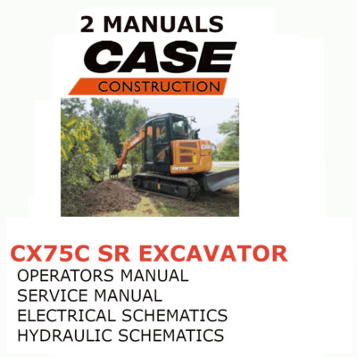 CASE CX75C SR EXCAVATOR MANUAL OPERATORS SERVICE REPAIR SHOP OWNERS PDF