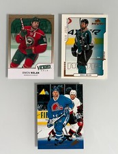 Owen Nolan 3 Hockey Card Lot Sharks Wild Nordiques Upper Deck Victory Gold MVP