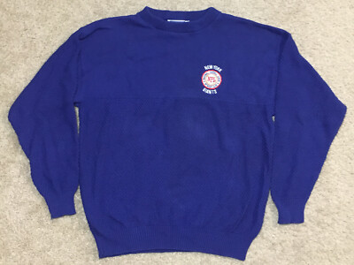 Vintage New York Giants Sweater Mens L Embroidered Nutmeg USA