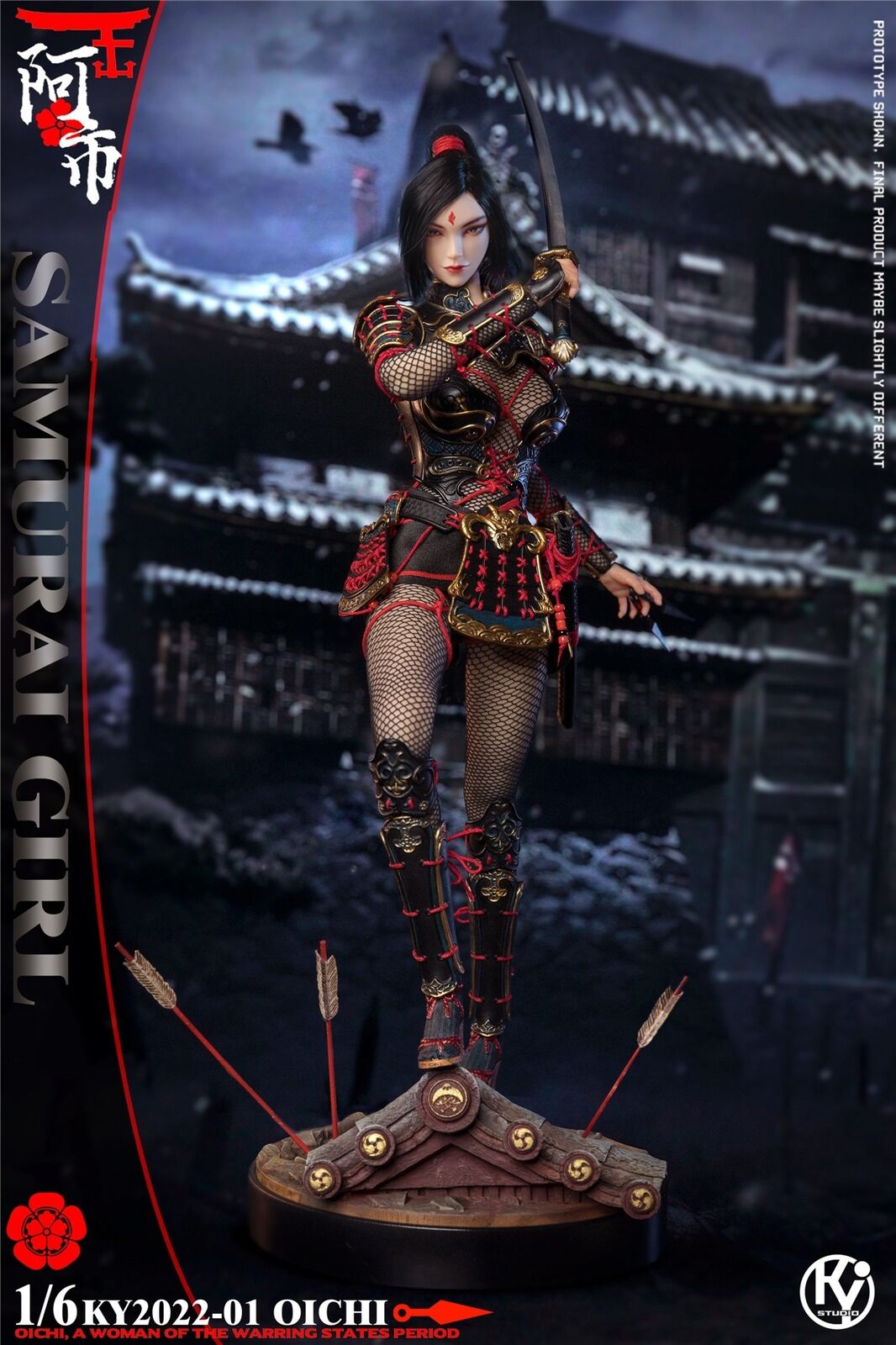 1/6 KYStudio Japan Female Warring States Samurai Girl Ninja Oichi 12" Figures