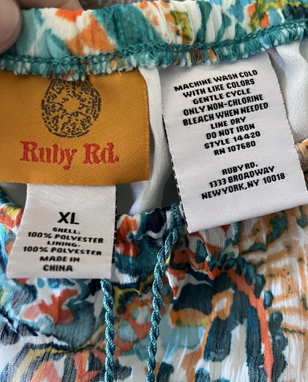 RUBY RD. MULTI-COLOR GEOMETRIC DESIGN LONG SKIRT … - image 5