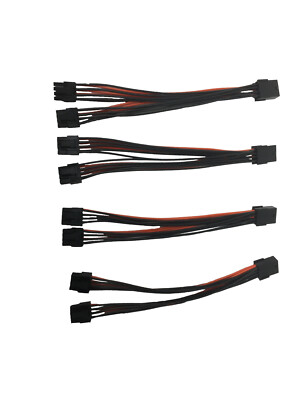 Deep In The Mines 4 Pack UL 1007 Wire 18AWG PCI-E 8pin to Dual 6+2pin Y-Splitter