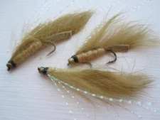 3 EA D16-1 BEAD HEAD ZONKERS FLASH'S (COLORS & SIZES AVAILABLE), STREAMERS