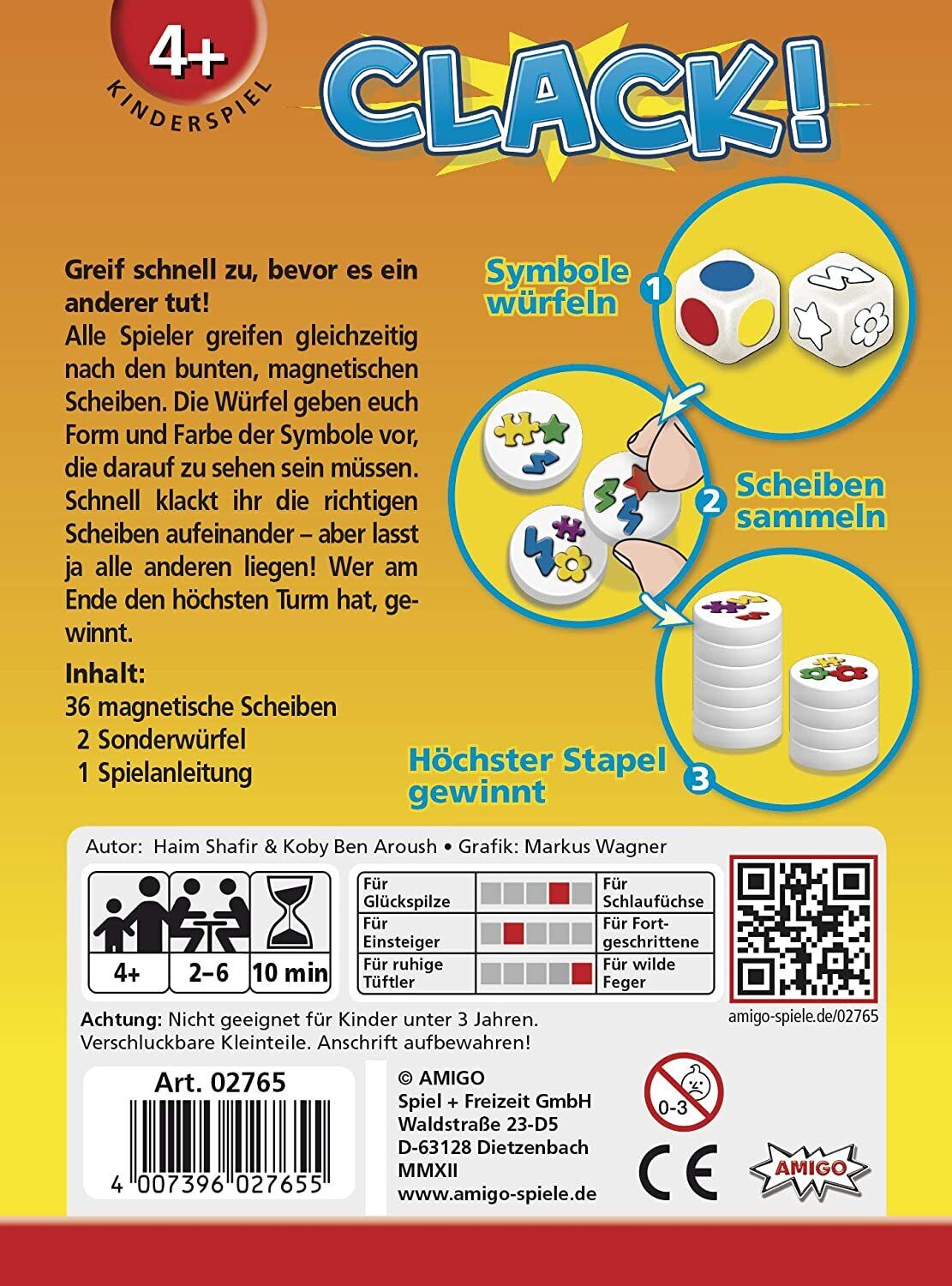 Thumbnail - Amigo 2765 Clack Kinderspiel Familienspiel Gesellschaftsspiel 2-6