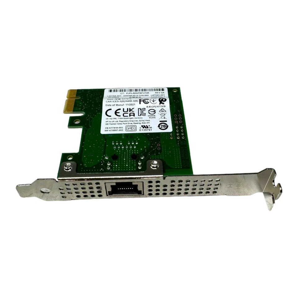 HP NIC I I225V NICII225V Single Port 2.5Gb PCle Ethernet