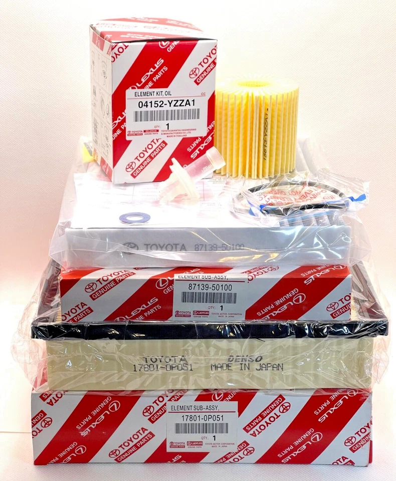 2011-2020 Toyota Sienna AIR+CABINE+FILTRO DE ÓLEO+OilPlug conjunto de juntas PEÇAS ORIGINAIS DO FABRICANTE - Imagem 3 de 4