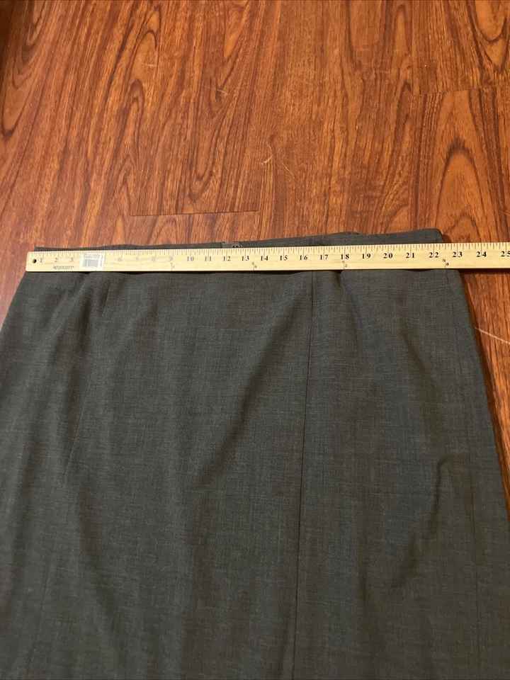 Talbots Woman Plus Sz 22W Straight Pencil SKIRT Knee Length Grey Wool Blend 2015