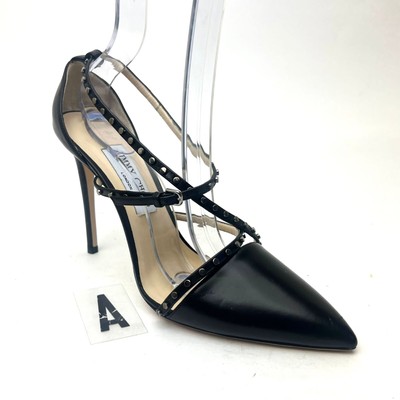 Jimmy Choo Tiff 100 Stud-embellished Leather Pumps sz 40 | eBay