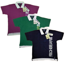 Mens Polo Shirt Short Sleeve RICHBEAR 100 Cotton T-Shirt T-Shirt 3 Button Lightweight