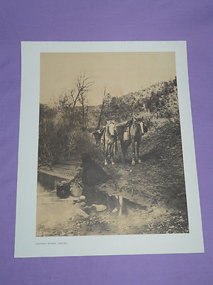 #ad Edward Curtis Native American Indian Vintage Photo Print quot;GETTING WATER APACHEquot; $48.00