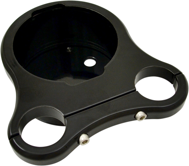 Drag Specialties 22010200 TeeBar Single Gauge Mount for 1 1/4in. TBars, Gloss Black for