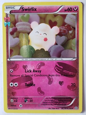HOLO Swirlix RC19/RC32 NM - Yuka Morii Clay Art XY Generations