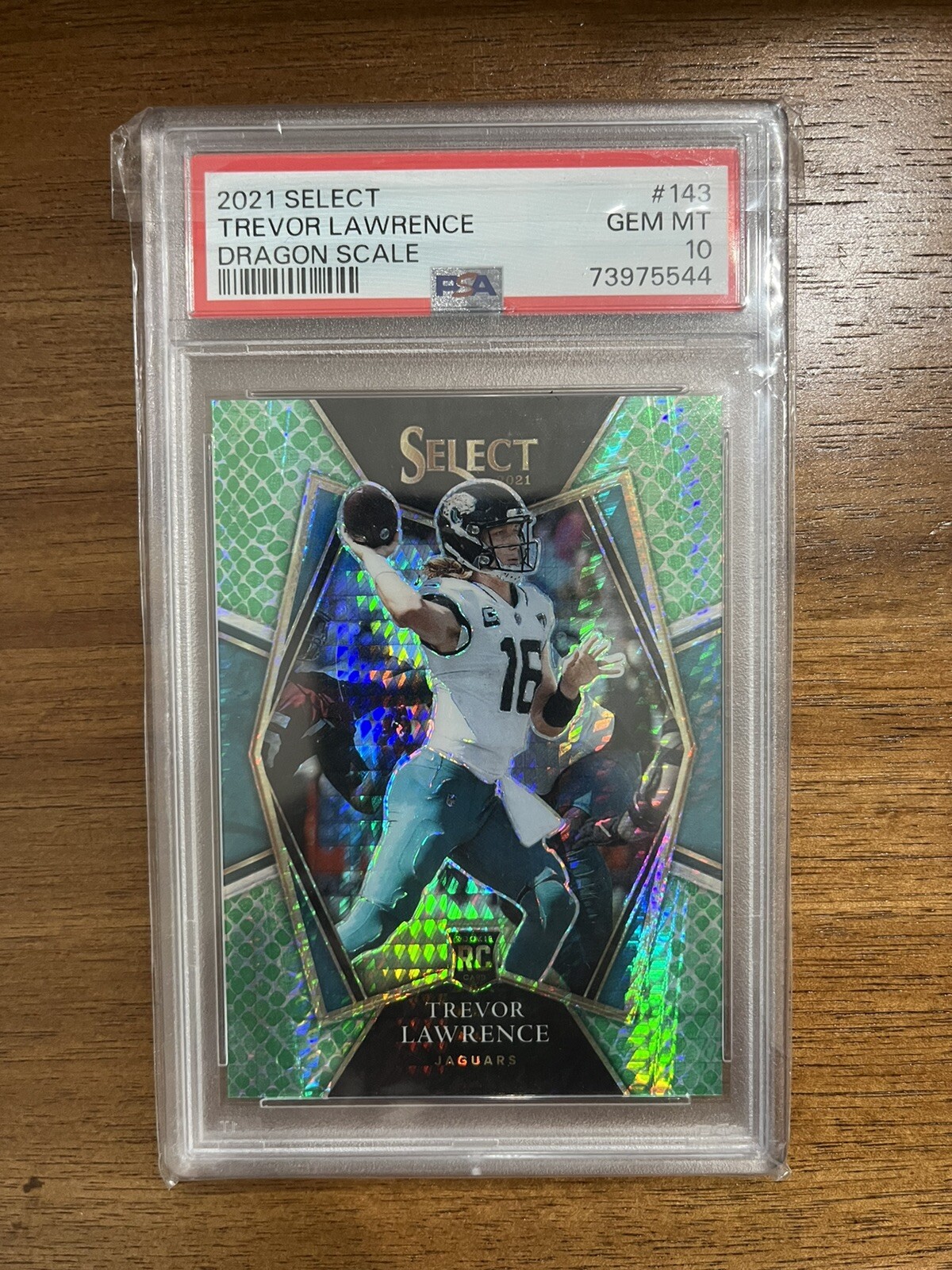 2021 Panini Select #143 Trevor Lawrence Dragon Scale Prizm 89 PSA 10