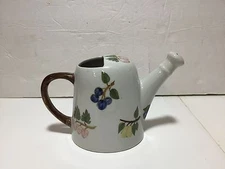 VTG TEA POT WATERING CAN PITCHER MADE IN THAILAND FRUIT BERRIES VERY NICE!