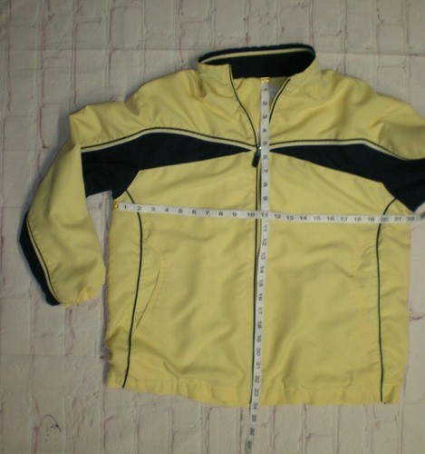 Studio Works Womens Yellow Blue Size Medium Poly Lined Zip Up Jacket - Picture 4 of 8