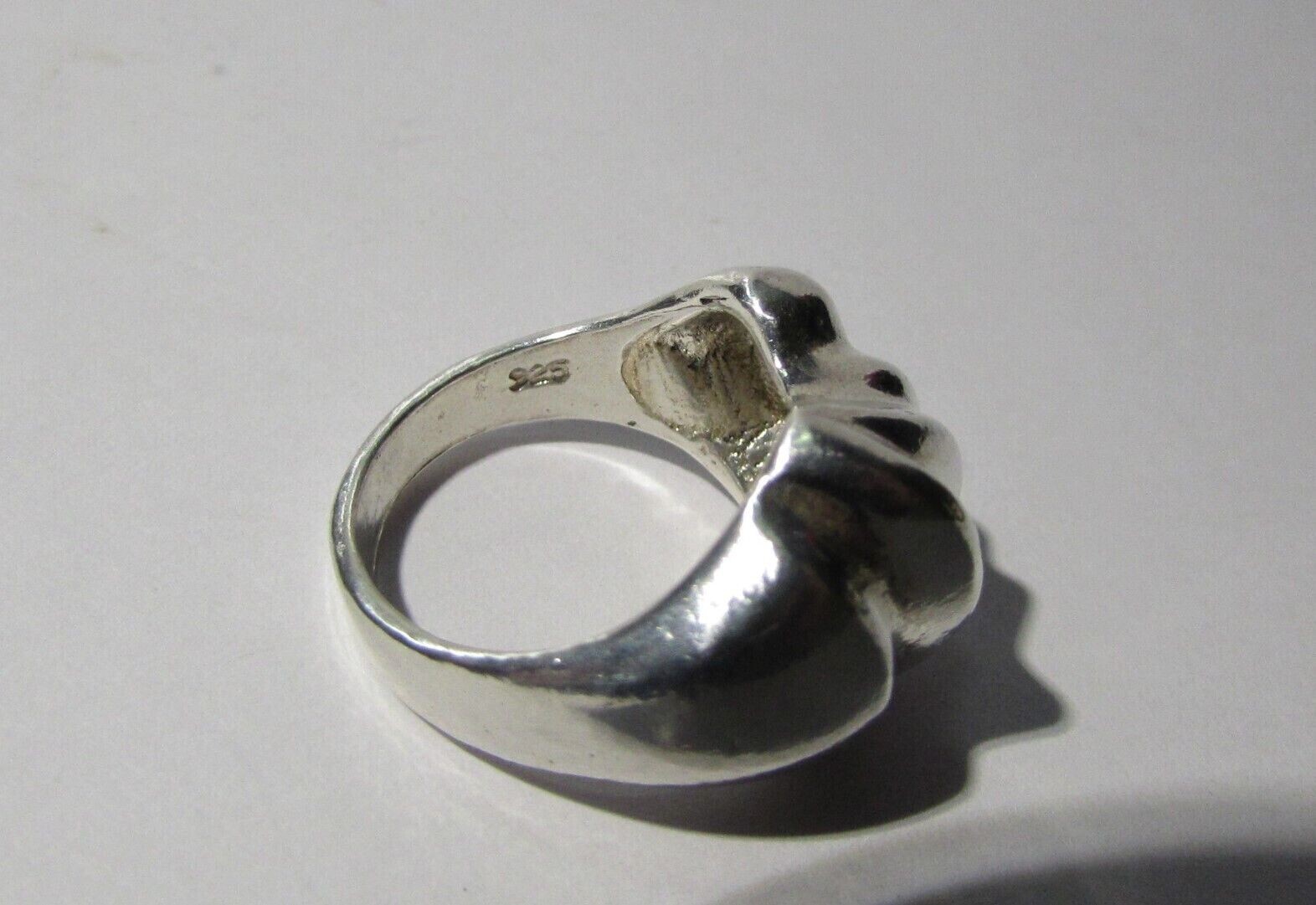 925 Sterling Silver Ruffled Statement Ring sz 5.7… - image 6