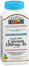 21ST CENTURY CALCIUM 600MG +D GELCAP 90CT