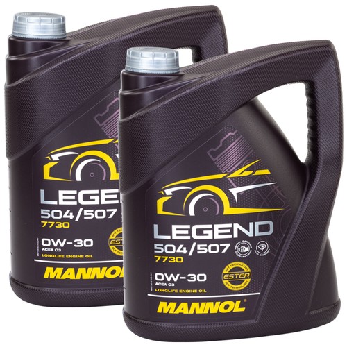 Aceite de Motor Mannol 0W-30 Legend 504/507 2 X 5 Litro para Audi BMW Mercedes - Imagen 2 de 6