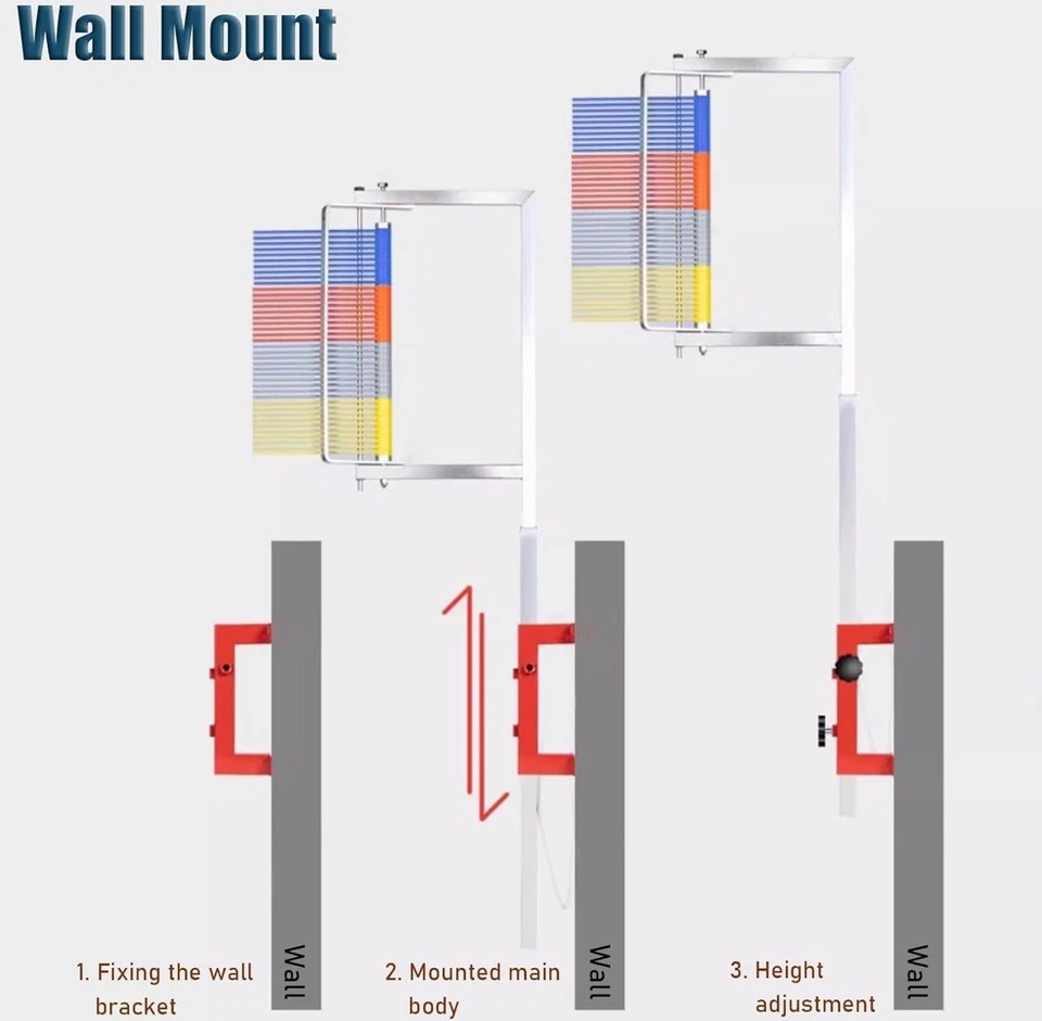 Pro Wall Mounted Vertical Jump Tester with Reset Pole, Volleyball/Basketball - Image 4 of 4